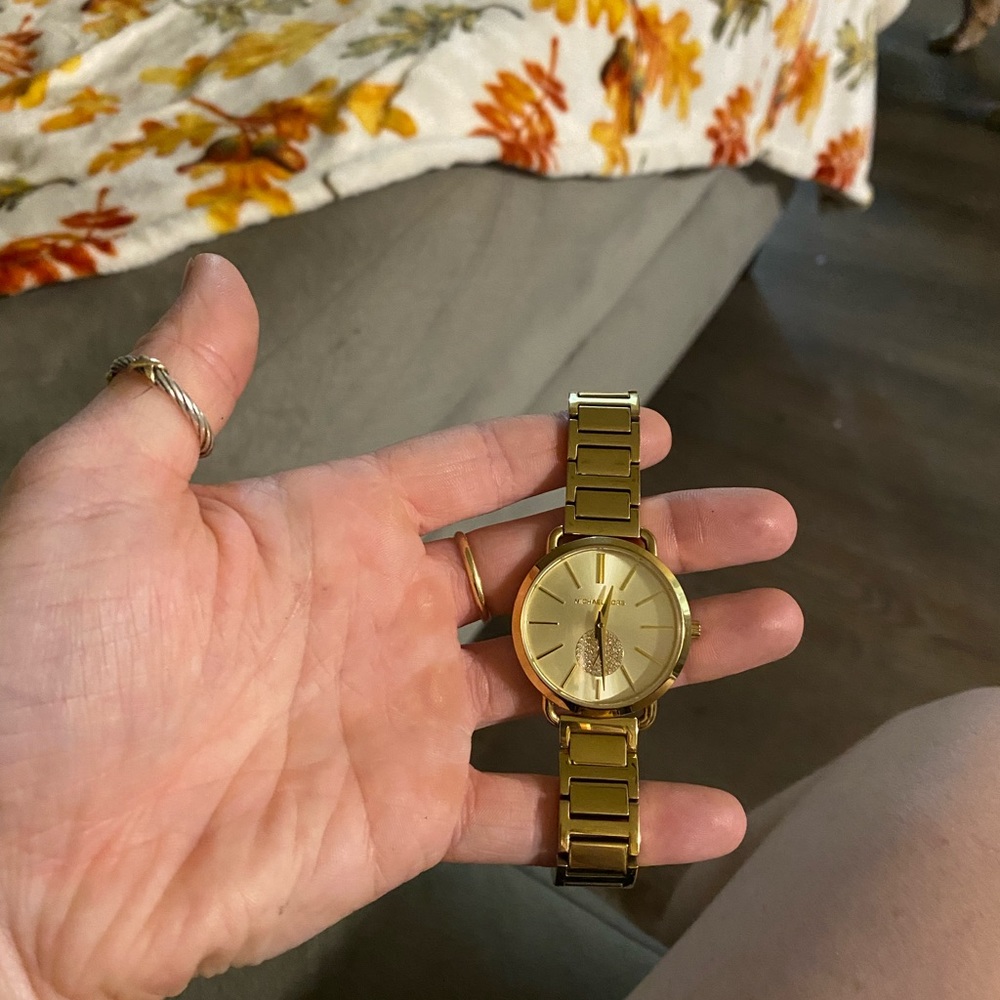 Michael Kors Ladies' Portia Gold-Tone Watch - Picture 2 of 8